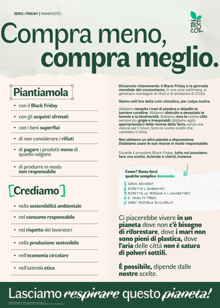 Copertina di «zero Friday Manifesto»