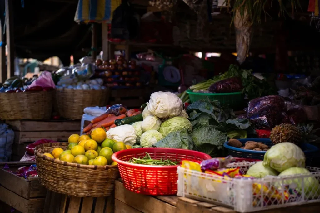 Frutta e verdura al mercato