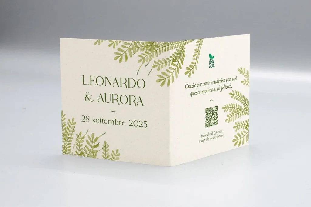 Biglietto impatto sociale e ambientale personalizzabile